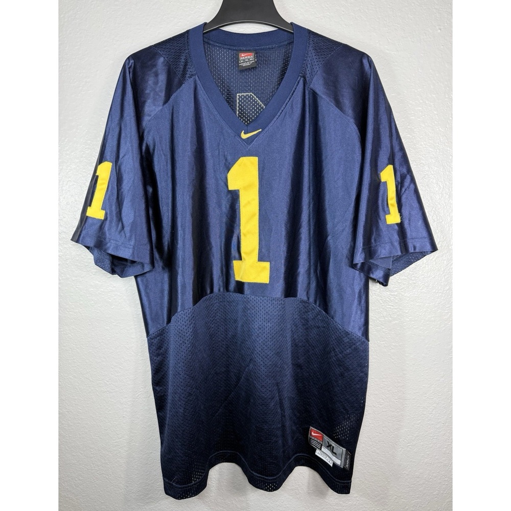 Vintage 00s Nike Authentic University Of Michigan Wolverines Football Jersey XL